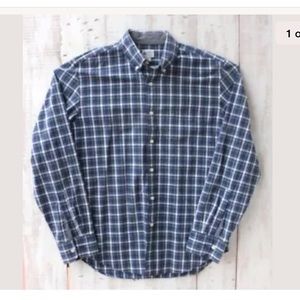 J Crew Shirtings Washed Tartan Long-Sleeve Shirt M